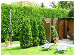 Gartensauna Dusche hinten Gartensauna Dusche hinten