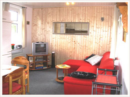 Wohnzimmer mit Kchenzeile